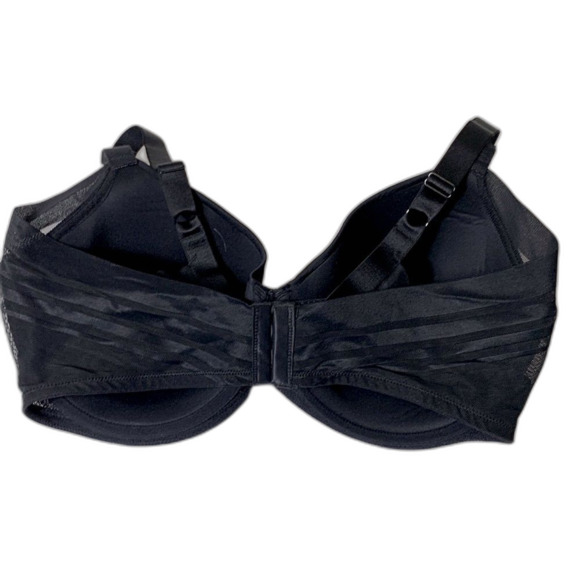 Paramour By Felina Black Marvelous Side Smoothing Underwire T-Shirt Bra Sz 38DDD - Picture 3 of 10